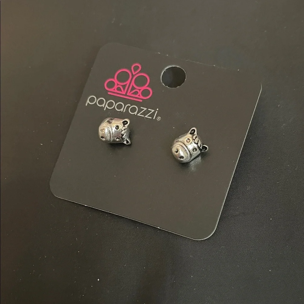 Paparazzi Silver Animal Stud Earrings